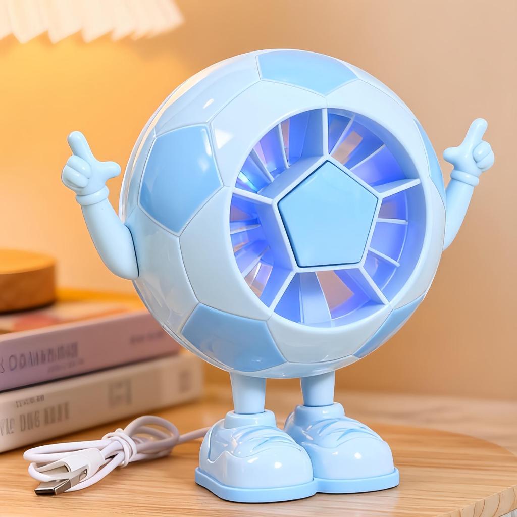 USB Şarj Edilebilir Yavru Köpek Temalı Fan, 3 Kademeli Ayarlanabilir, Masaüstü ve Yatak Başucu Kullanımı İçin İdeal