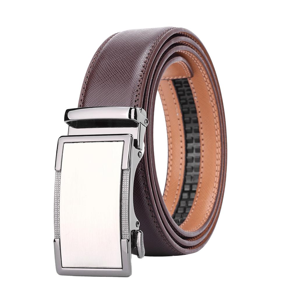 Men'S E-Commerce Automatic Buckle Cowhide Belt, High-End Business Leisure Trend Versatile Belt, Middle-Aged And Young People Belt