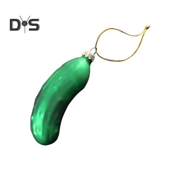 

Подвесное украшение в виде огурца с шнурком, легко подвешиваемое рождественское украшение в виде соленья на елку 1pc