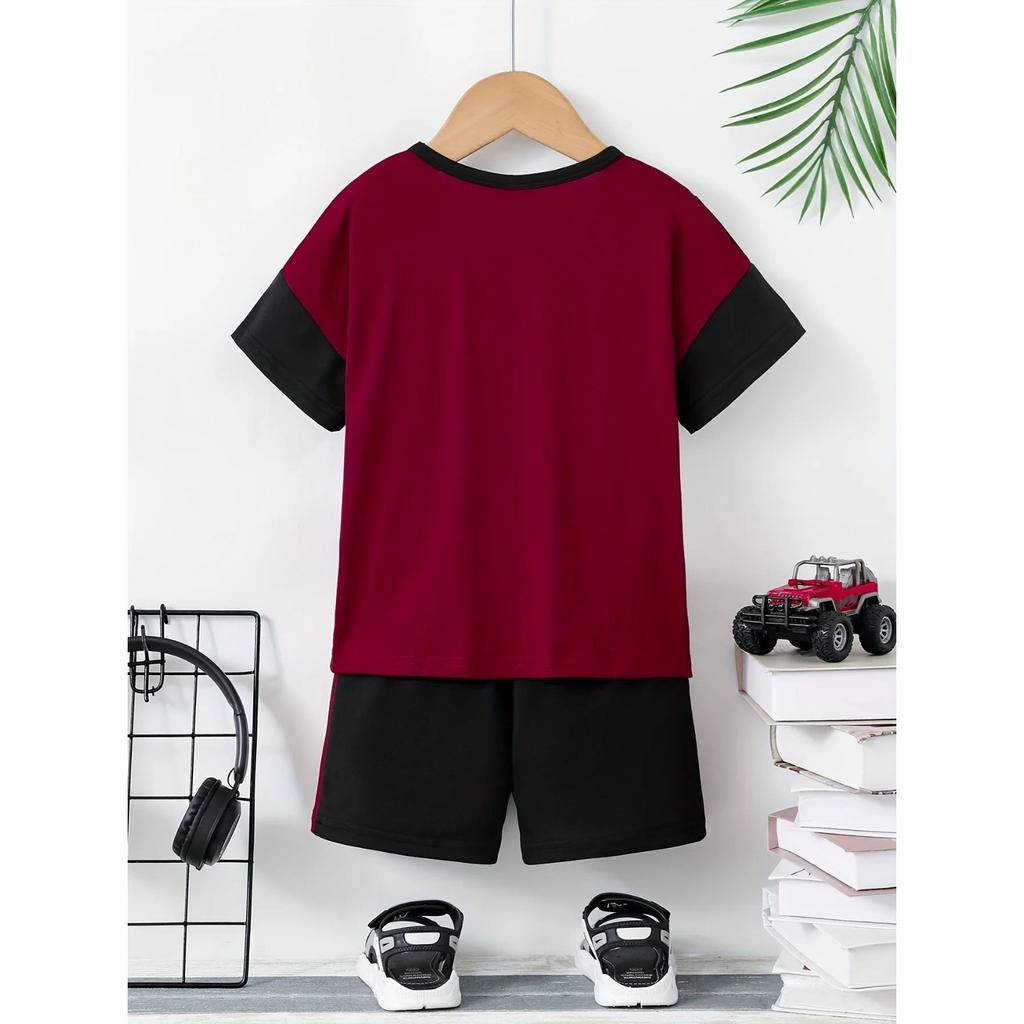 Nuovo set estivo casual per bambini con T-shirt a maniche corte e pantaloncini stampati in 3D