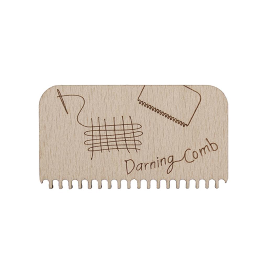 Darning Tools Set for Fabric Hole Repair, Multifunctional Repair Kit,   Big Mushroom Small Comb Needles Needle Holder Threader, Beech Wood, Ea