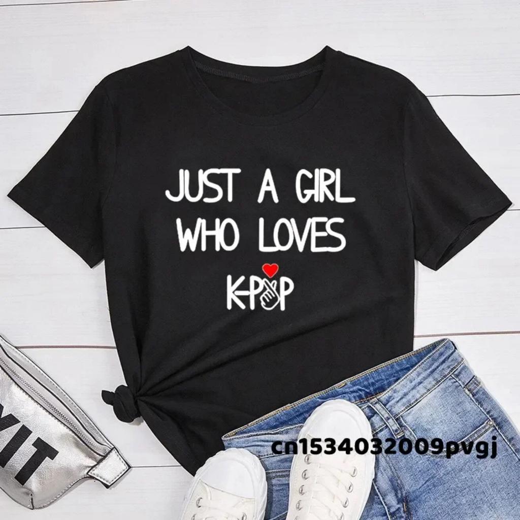 T-shirty dla Dziewczyn Kochających K-pop dla Kobiet Mężczyzn K-pop Koreańska Miłość Palcami Koncertowa Koszulka z Krótkim Rękawem Odzież Damska