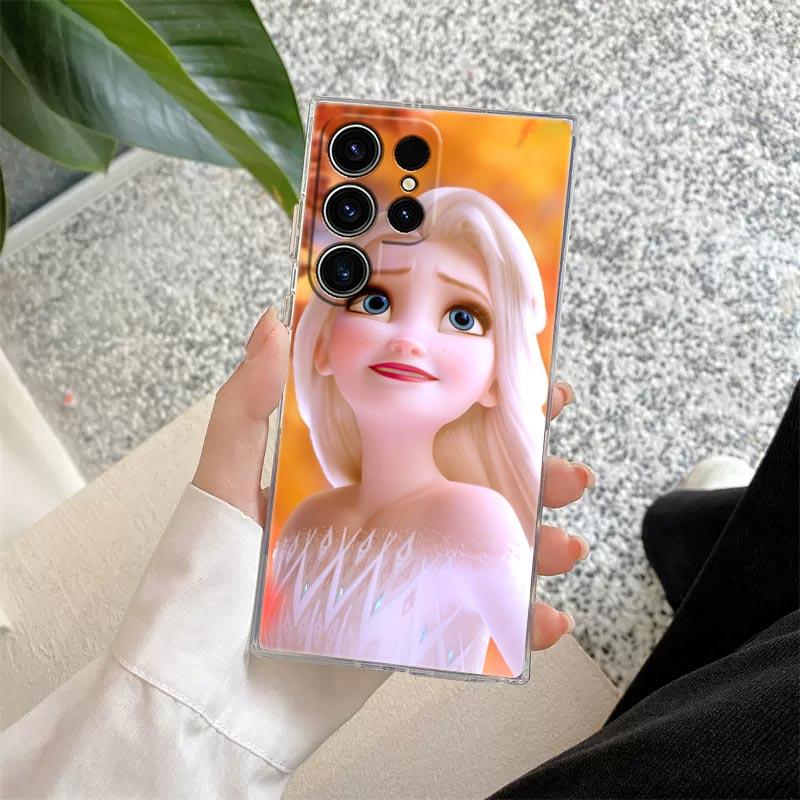 Elsa Anna Frozen Prinzessin Disney Transparente Hülle Für Samsung Galaxy S26 S25 Ultra S24 S22 S26 Plus S20 S23 S21 S25 FE 5G Hülle