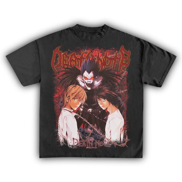 

DEATH NOTE VINTAGE TEE, Unisex Anime Manga Clothing L