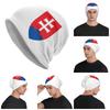 Flagge der Slowakei Slowakische Republik Unisex Mützen für Erwachsene Strickmütze Mütze Warme Mode Herbst Winter Outdoor Beanie Mützen