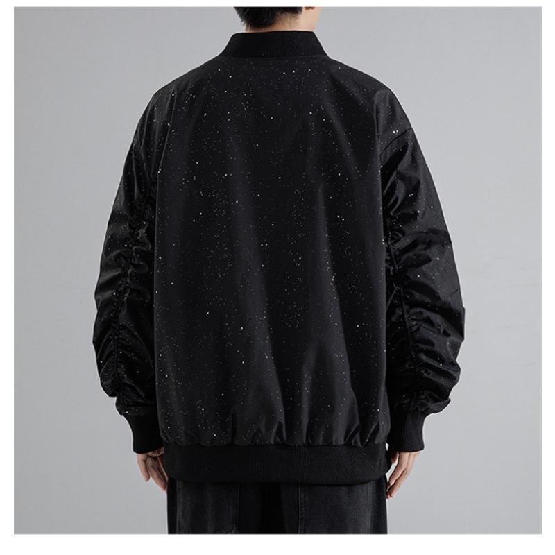 Jacket Men's Fashion Trendy Men's Casual Jacket Baseball Collar Jacket Closed Sleeve Jacket Men's Teen Thin