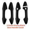 Carbon Fiber Car Styling Modification Accessories Door Handle Cover Side Trim Paste Style 2024 For Hyundai Kona ABS plastic
