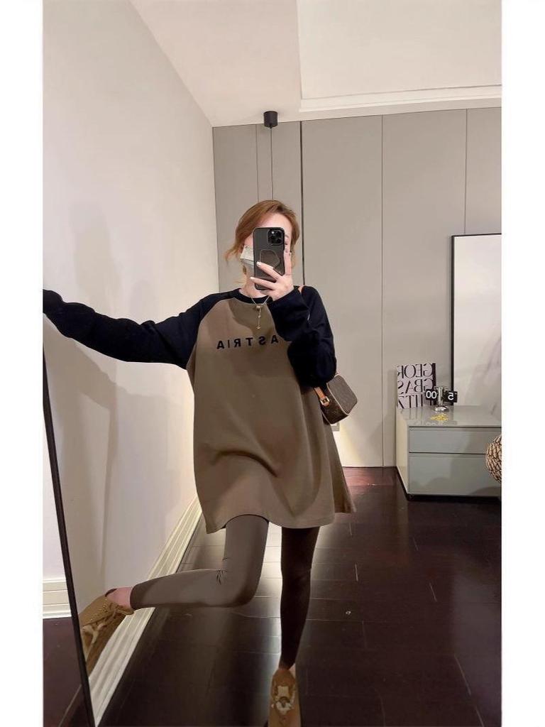 Plus Size Women’s Oversized Long Sleeve T-Shirt for Autumn/Winter – Warm, Versatile Base Layer