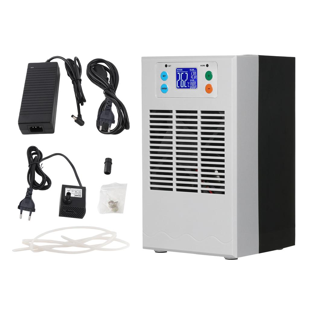 70W 20L Small Fish   Water Heater & Chiller Aquarium Chiller Semiconductor Electronic Aquarium Cooler LCD Display Quiet Digital Fish   Cooli