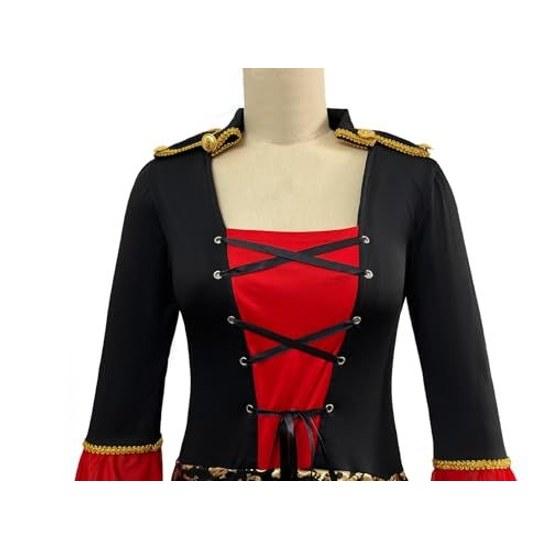 Majisohiroka Halloween Pirates Cosplay Pirate Costume 3-Piece Set Womens Adult Performance Stage School Festival Plus Size