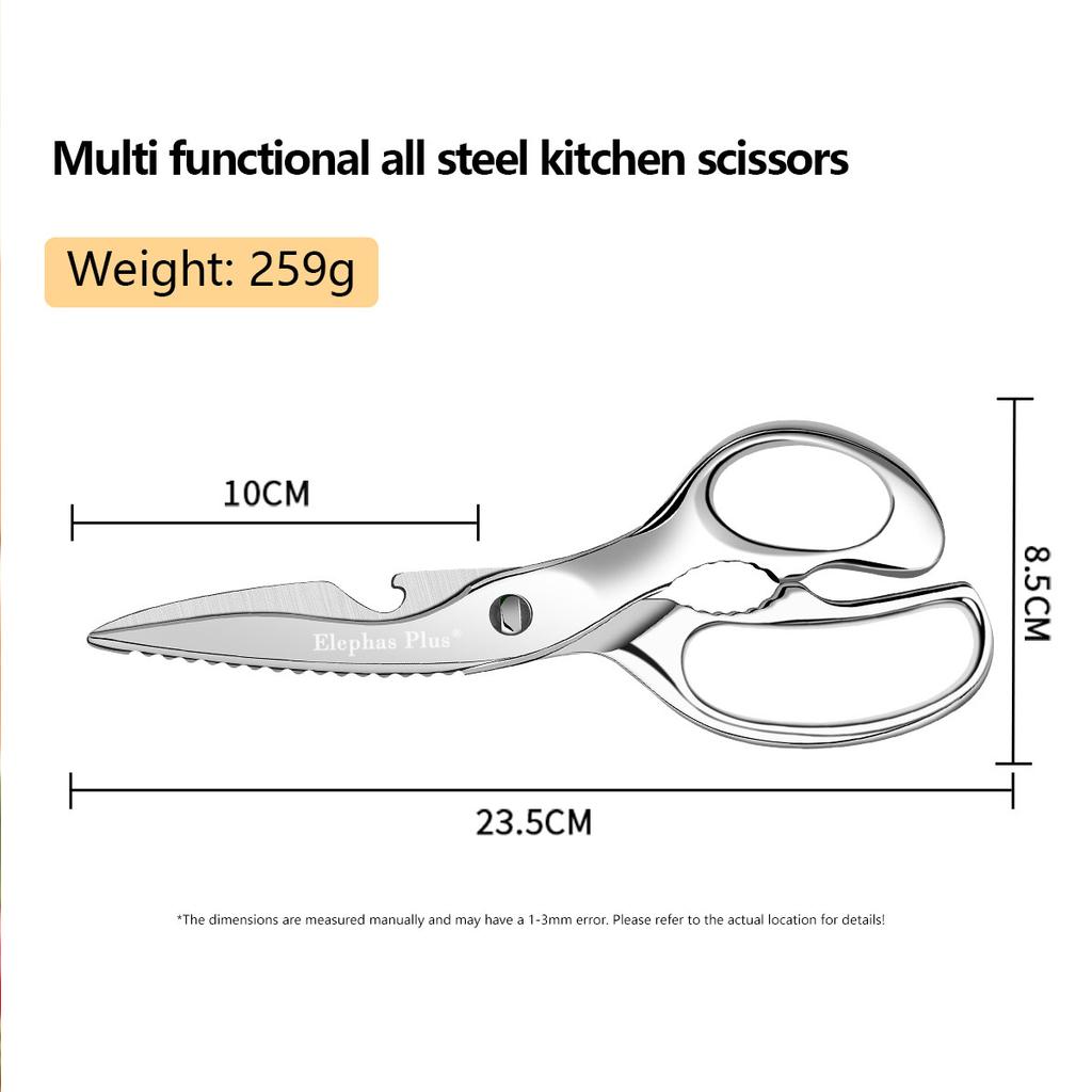 Kitchen Scissors Stainless Steel Heavy Duty Detachable Multi-Purpose for Chicken Bones Fish Cleaning,All Steel Cooking Scissors5