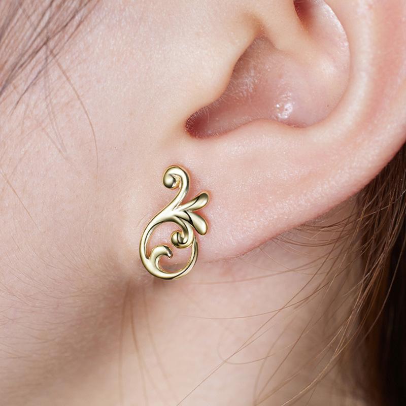 

INS Simple Dunhuang Style Sterling Silver Earrings Premium Sense Earrings 2026 Autumn and Winter Travel Memorial 925 Earrings 925 silver золотой