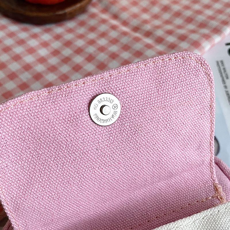 Canvas Shoulder Women'S Bag Small Korean Fashion Messenger Crossbody Bag For Girl Students Cotton Cloth Female Handbags Bolsas
