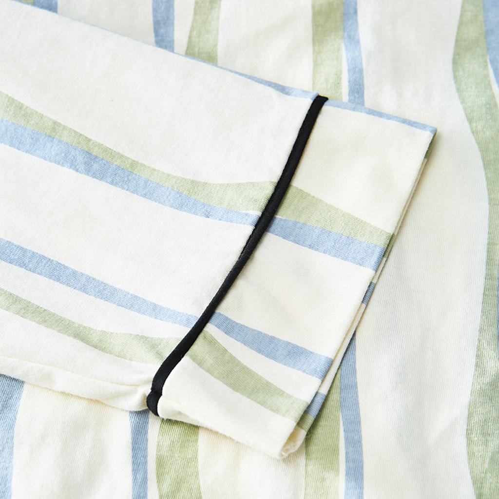 Pure Cotton Breathable and Comfortable Women's Pajamas Striped Dog Decorative Home Clothing Set