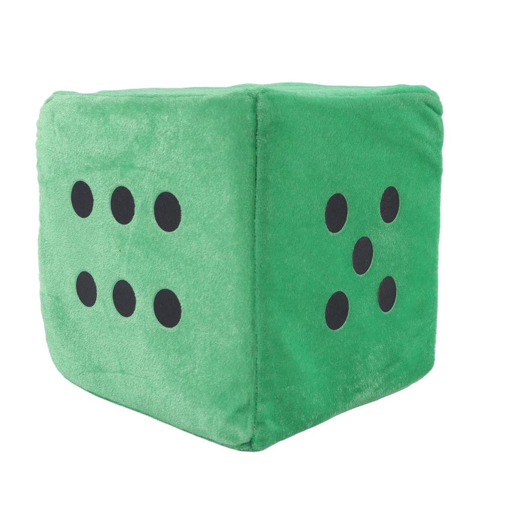Plush Dice Toys Comfortable Stuffed Cubic Dice Toys Pillow for Home Sofa Decoration OrnamentGreen