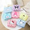 Vertical Stripes Pom Pom Purin Cartoon Travel Sanitary Napkin Bag For Use Women