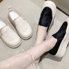 Mesh Little White Shoes Women's 2025 New Summer Woven Thick-soled Original Niche Versatile One-pedal Casual Sports Shoes