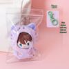 Handmade Trendy Doll Bag with DIY Raincoat, Transparent Waterproof Storage, and Dustproof Cotton Fabric.