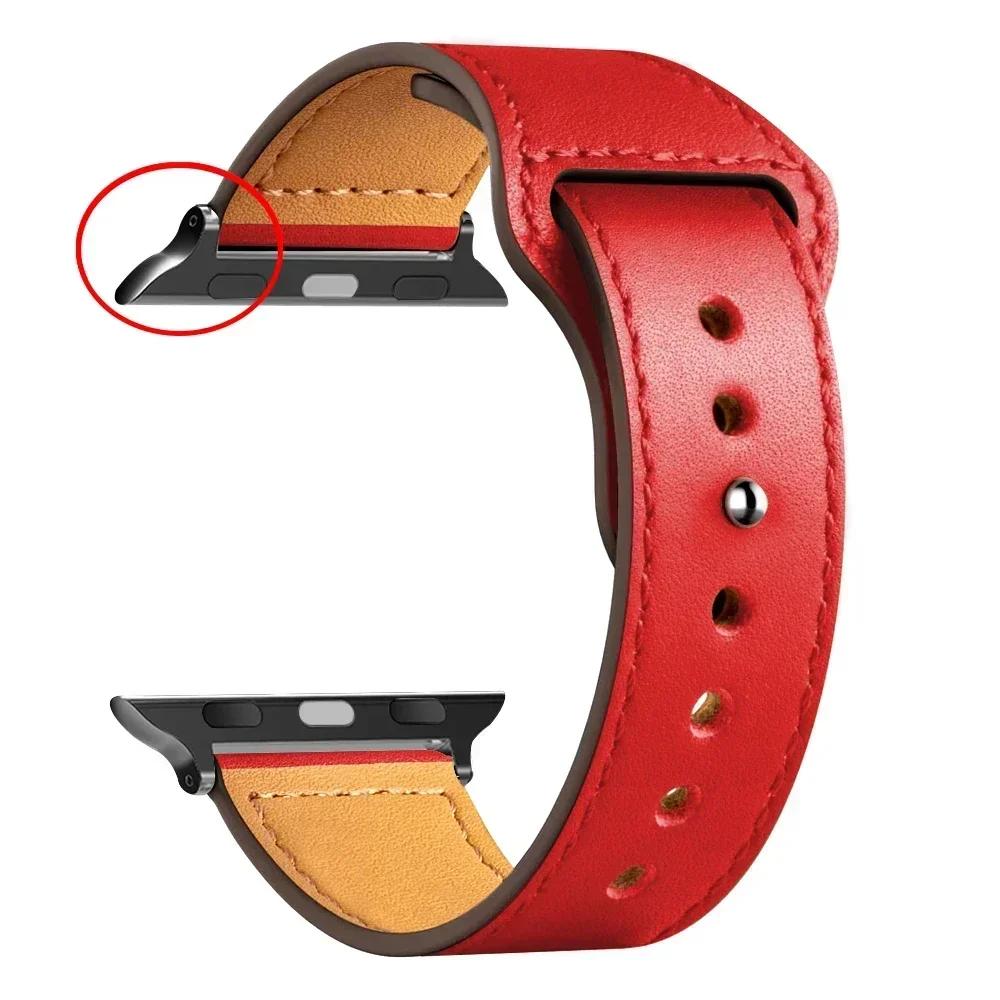Leather Straps for Apple Watch 10 Band 46mm 42mm 44mm 45mm 49mm 41mm 40mm Correa Bracelet IWatch Series 8 9 3 4 5 6 SE 7 Ultra 2