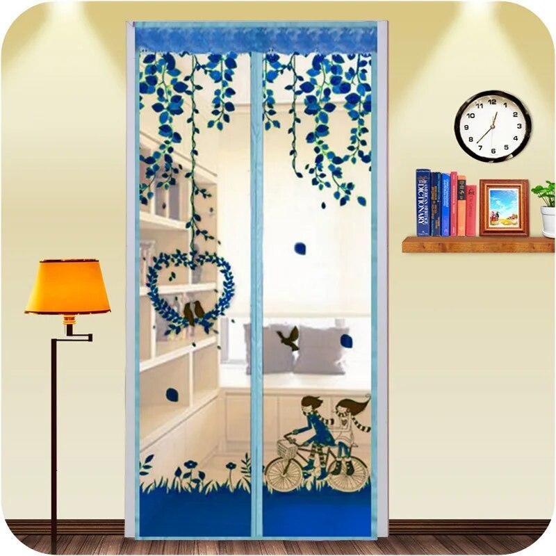 90 * 210cm/ 100*210 Cm Summer Magnetic Mesh Net Anti Mosquito Insect Fly Bug Curtain Automatic Closing Door Screen Kitchen Curtain
