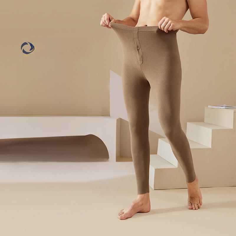Men's Seamless Velvet Thermal Underwear Suit: Self-Heating, Plus Velvet, Autumn Set