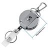 Retractable Lanyard Badge Credit Card Holder Cover Case Badge Reel with Keychain for ID Name Badges Staff Work Pass Card Clip
