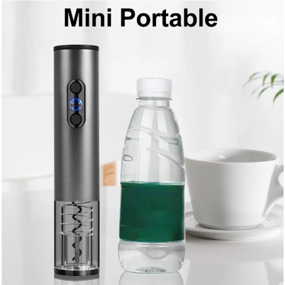 Stainless Steel USB-C Rechargeable Electric Wine Opener (Corkscrew & Foil Cutter Included) - RED