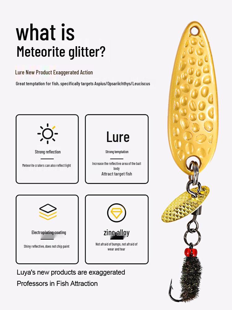 Meteorite Stone Micro Lure: Spinning Sunflower Seed Sequin Hook for Fly Fishing, Rigged for Mandarin Fish with White Stripes