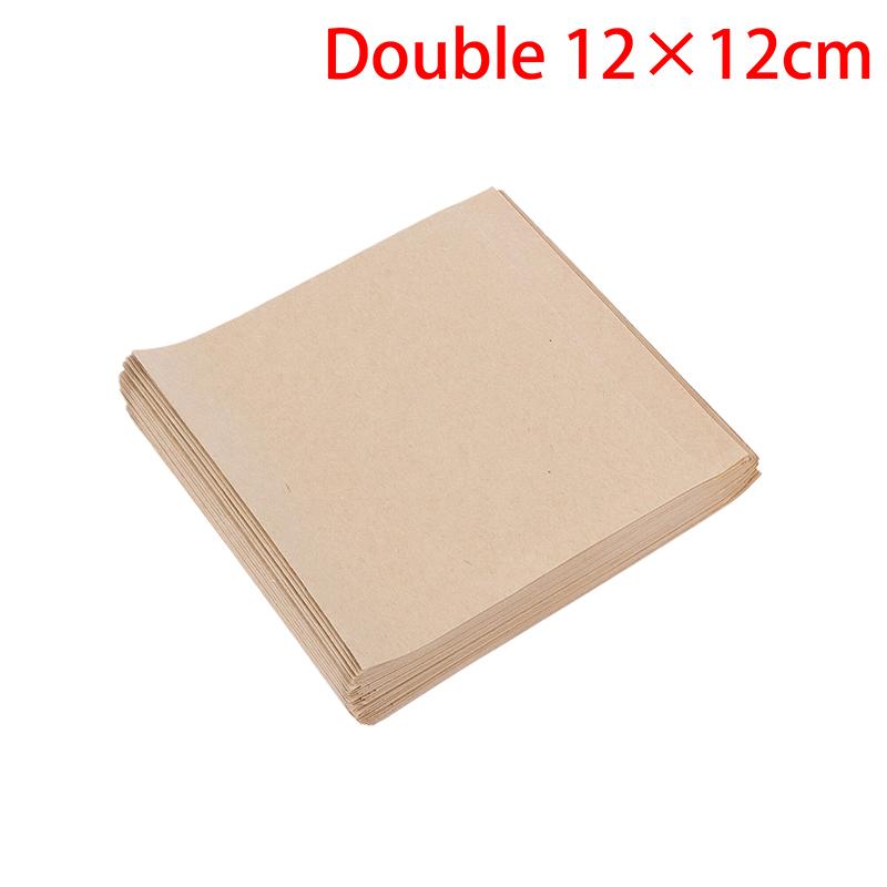 

100Pcs Single/Double Opening Grease Resistant Paper Treat Bags Flat Greaseproof Brown For Cookie Snack Sandwich Popcorn