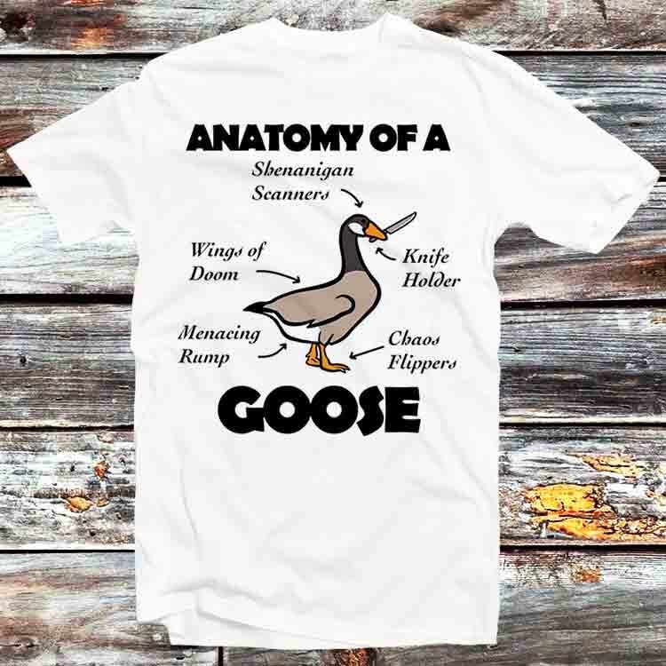 

Anatomy of A Goose Funny Duck Online Gaming T Shirt B725 XL