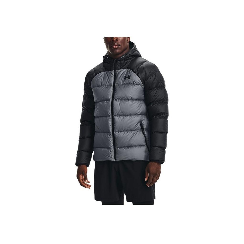 Under Armour Training Sports Warm Hooded Down Jacket Men Outerwear Black 1364903-001