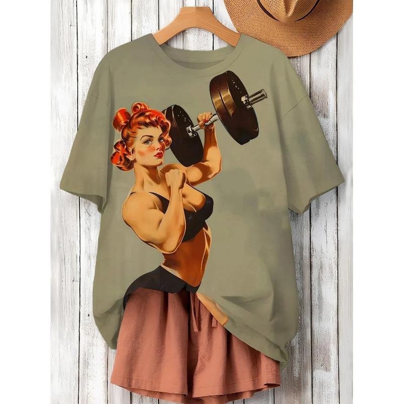 Letní zábava pánská a dámská móda abstraktní zvíře kotě prase potisk tričko ležérní kulatý výstřih tričko