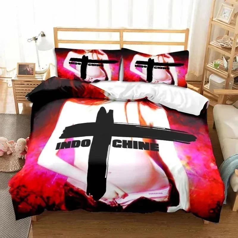 Comforter 3D Print Indochine Rock Logo Bedding Set Bedroom Soft Modern S Comefortable Kids And