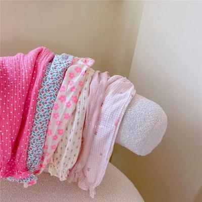 Girls' Retro Floral Summer Sun Protection Pants - Mid-High Waist Beach Pants with Anti-Mosquito Feature