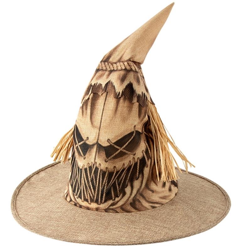 

Scarecrows Witch Hat Halloween Witch Hat Festives Party Unisex Wizard Hat for Festives Celebrations 1