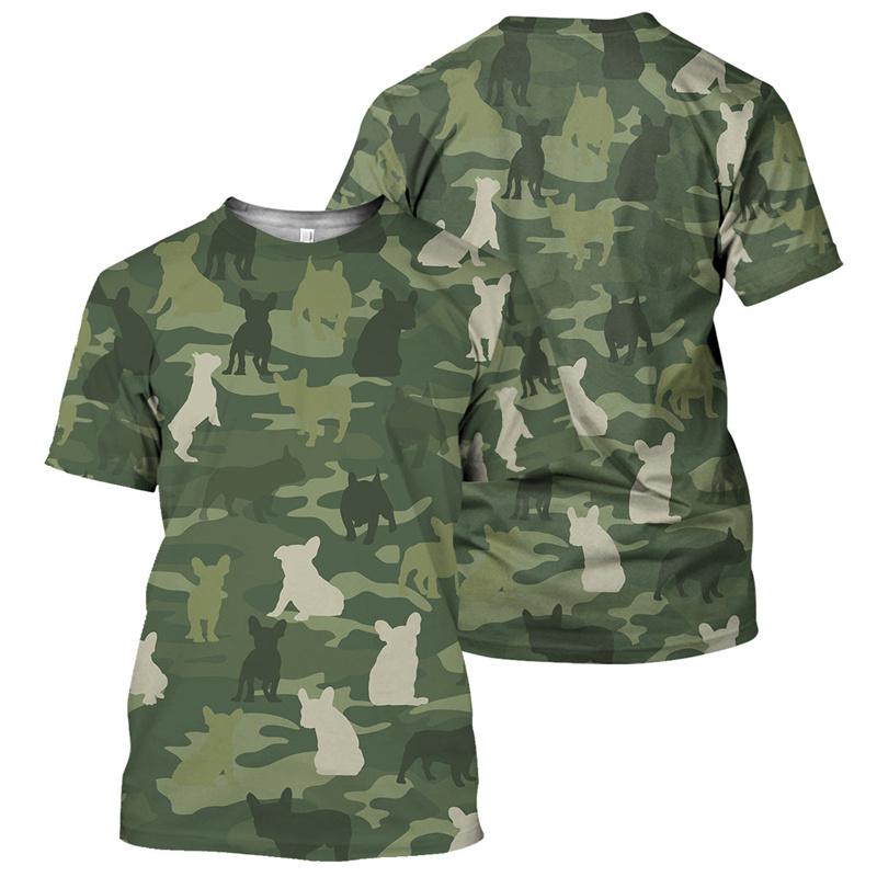 Forest Camouflage 3D Print T-shirt For Men Casual Short Sleeve Round Neck T Shirt Camo Summer Street Outdoor Sports Loose Tees
