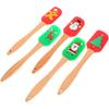 5 Pcs Premium Silicone Cream Scraper Baking Tools Multi Functional Pastry Spatula Kitchen Utensils Christmas Accessories