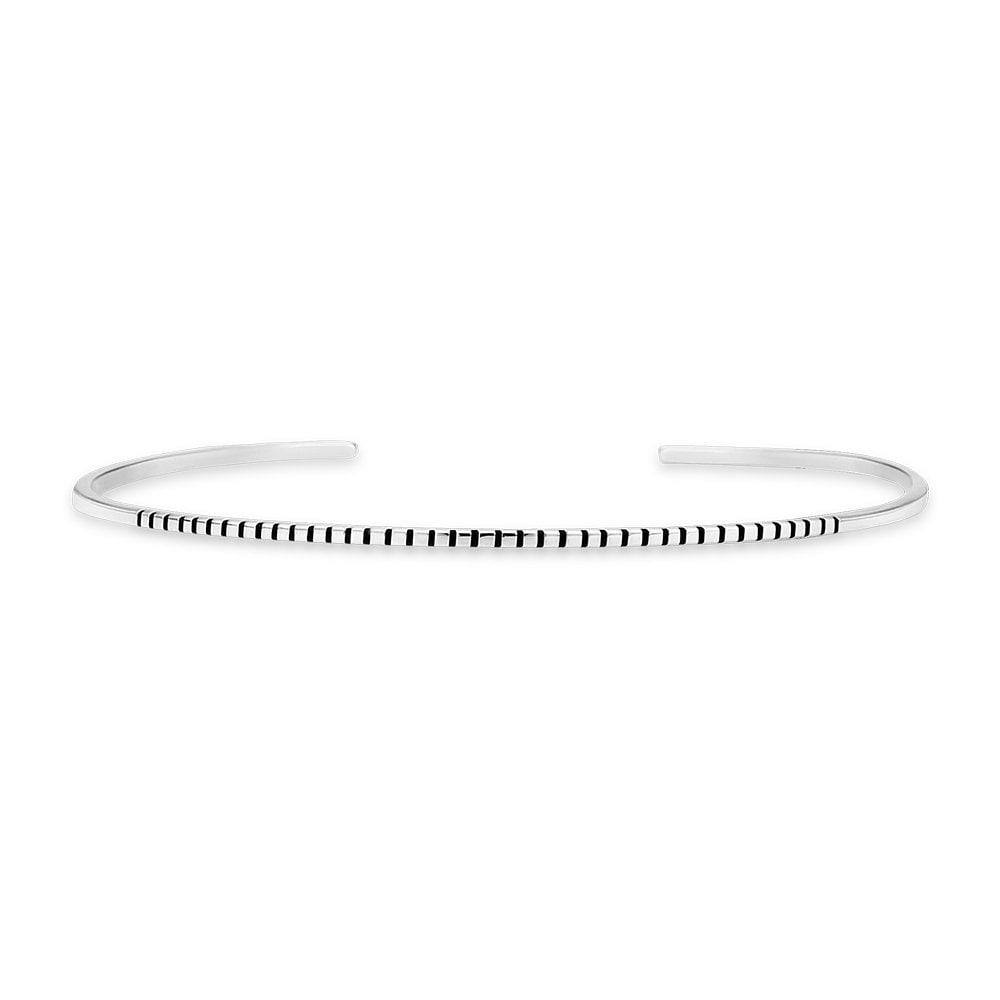 Silver925 Infinite Brick Bangle Bracelet