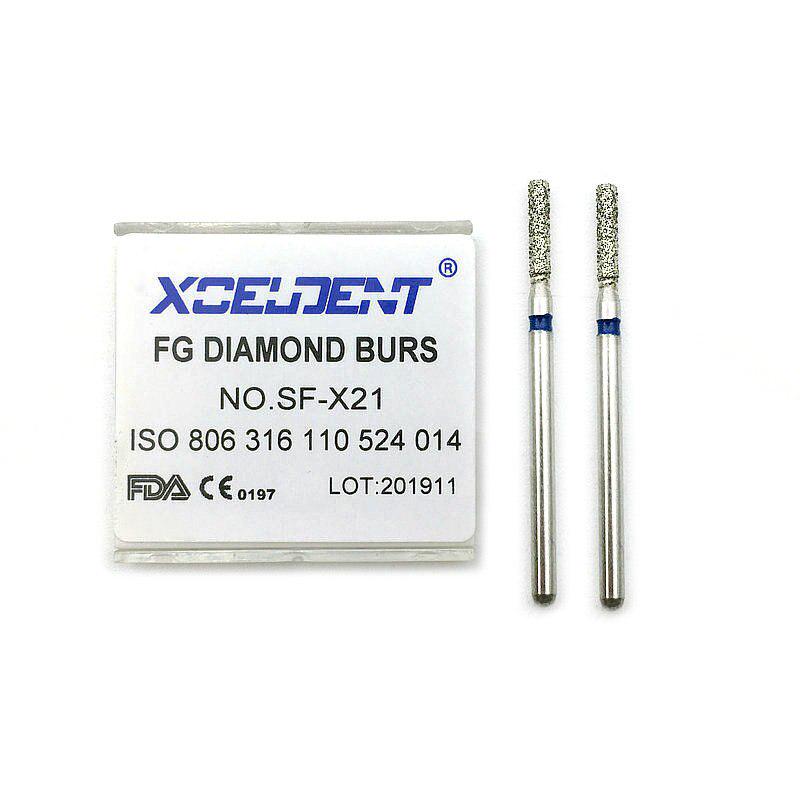 10 stücke Dental Diamant Bohrer Bohrer für Zähne Polieren Hohe Geschwindigkeit Handstück FG 1,6 M Zahnmedizin Material SF-X21