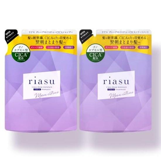 

Riasu Deep Moisture CICA Shampoo Treatment Refill Set Salon Exclusive Product Damage Repair Retention Shiny Hair b.ris 1 Set/310ml (Refill Set)
