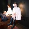 Small Volcano Nunu Moon Shadow Girl Stand Collar Dyed Tip Environmentally Friendly Fur Coat Women's Winter Warm Wool Coat Versatile
