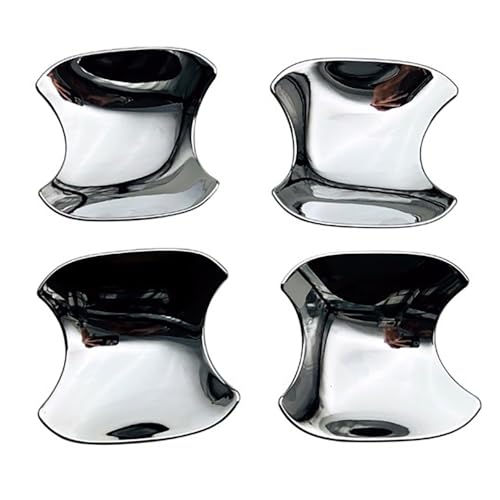 Osłona ochronna klamki naklejka ochronna na klamkę osłona miseczki ozdoba zapobiegająca zarysowaniom paznokci klamki części zewnętrzne 4 szt. wykończenie chromowane