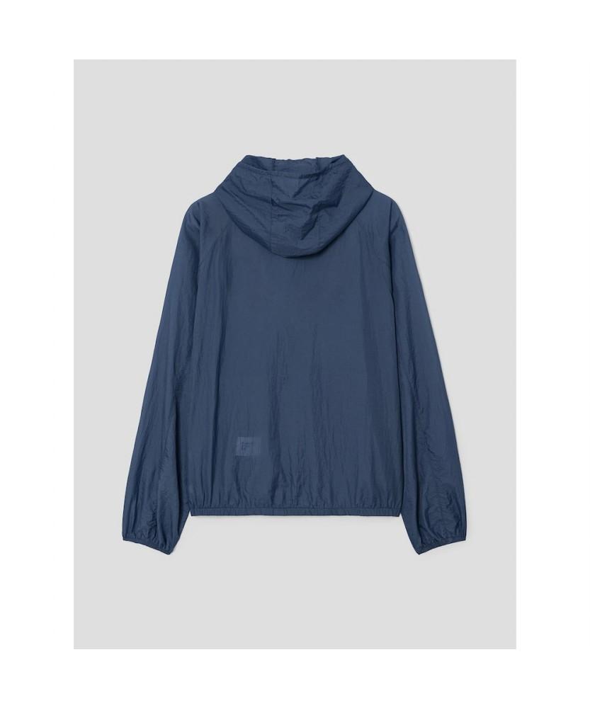 8Seconds Lightweight Wrinkle Hooded Windbreaker Blue