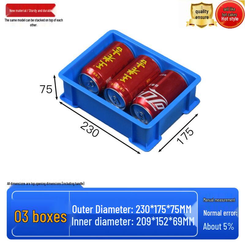 Multi-Compartment Rectangular Plastic Storage Box