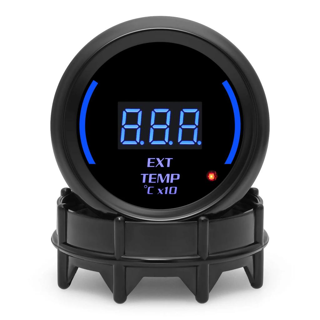 52mm Car Turbo Boost Gauge Water Temp Tachometer Oil Temp Oil Pressure Vacuum Voltmeter EXT Temp Meter With Atmosphere Light 12V