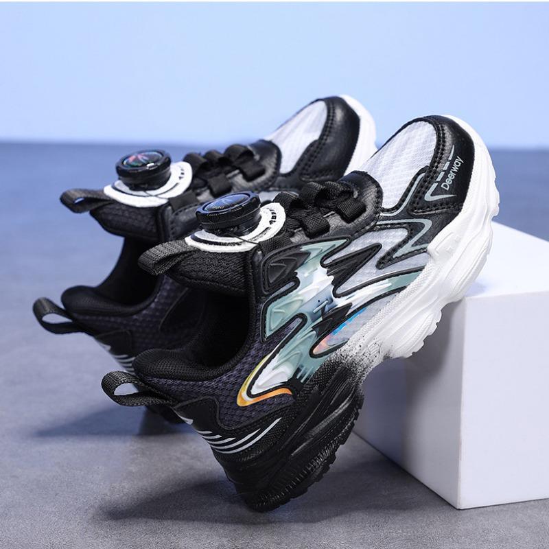 Barnsneakers, vridspännen, nätsskor, nätsskor, lätta, stötdämpande, andningsbara, pappaskor för sommaren