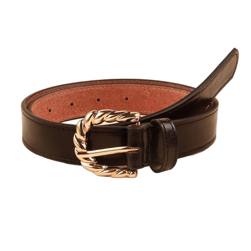 Stylish Buckles Belt Ladies Western Styles Waist Belt Durable Leather Waistband for Versatiles Styling