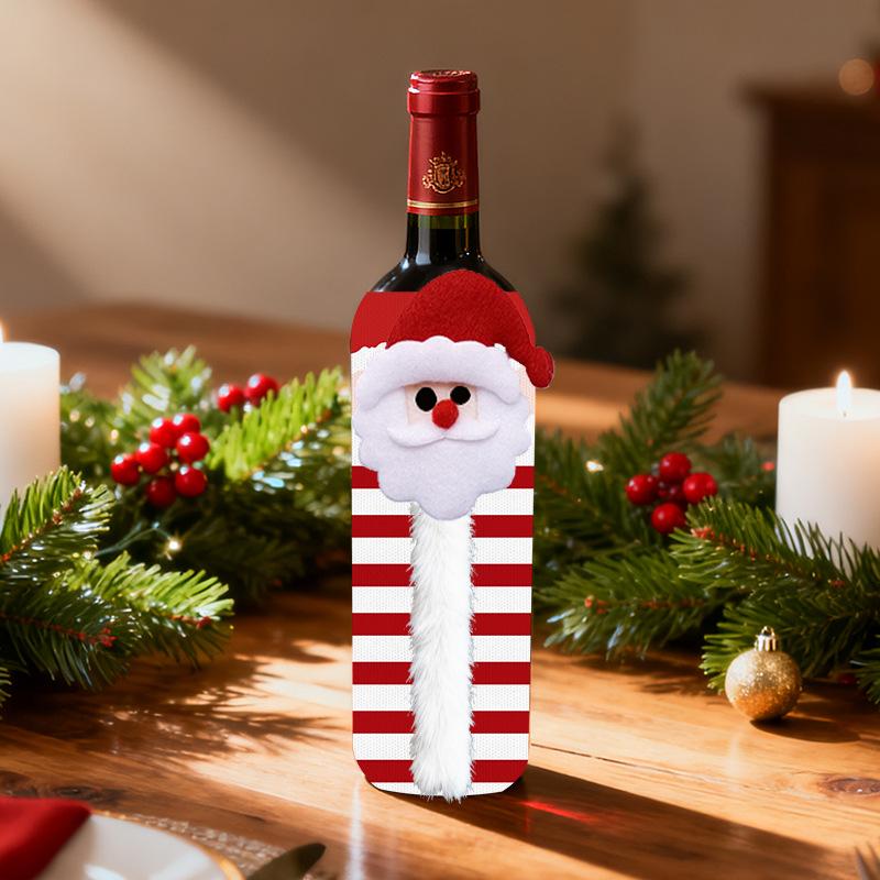 New European and American Christmas wine bottle set for home and dining room atmosphere decoration wine set