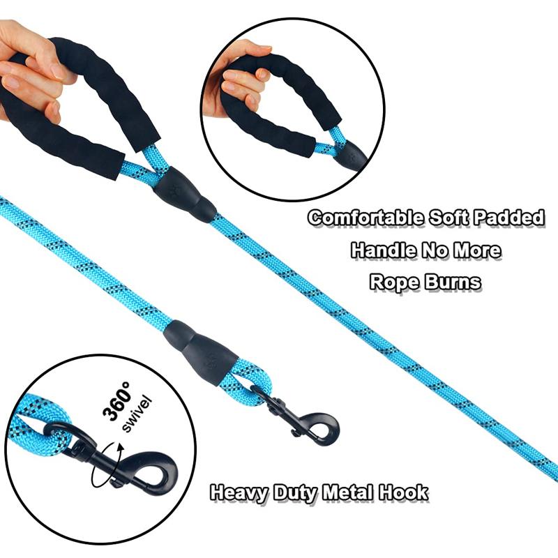 1.5/3 M Dog Leash Non Slip Foam Handle Pet Leash Dog Accessories Towing Ropes Large Middle Small Dogs Outdoors Pet Supplies