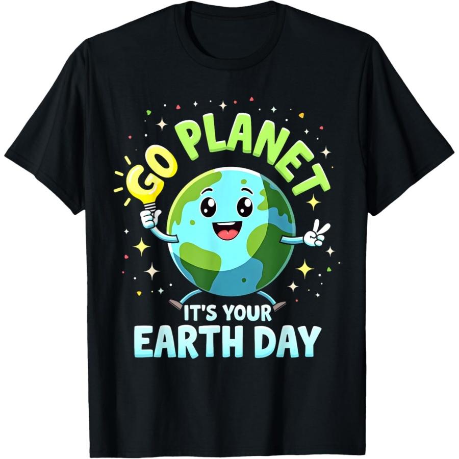 Милая Футболка  Go Planet Its Your Earth Day 2025  для Учителей, Мальчиков и Девочек S